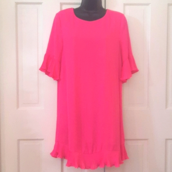 Pink Ruffle Sleeve Dress - Brand: Jodifl - Womens Size Small - Picture 1 of 8